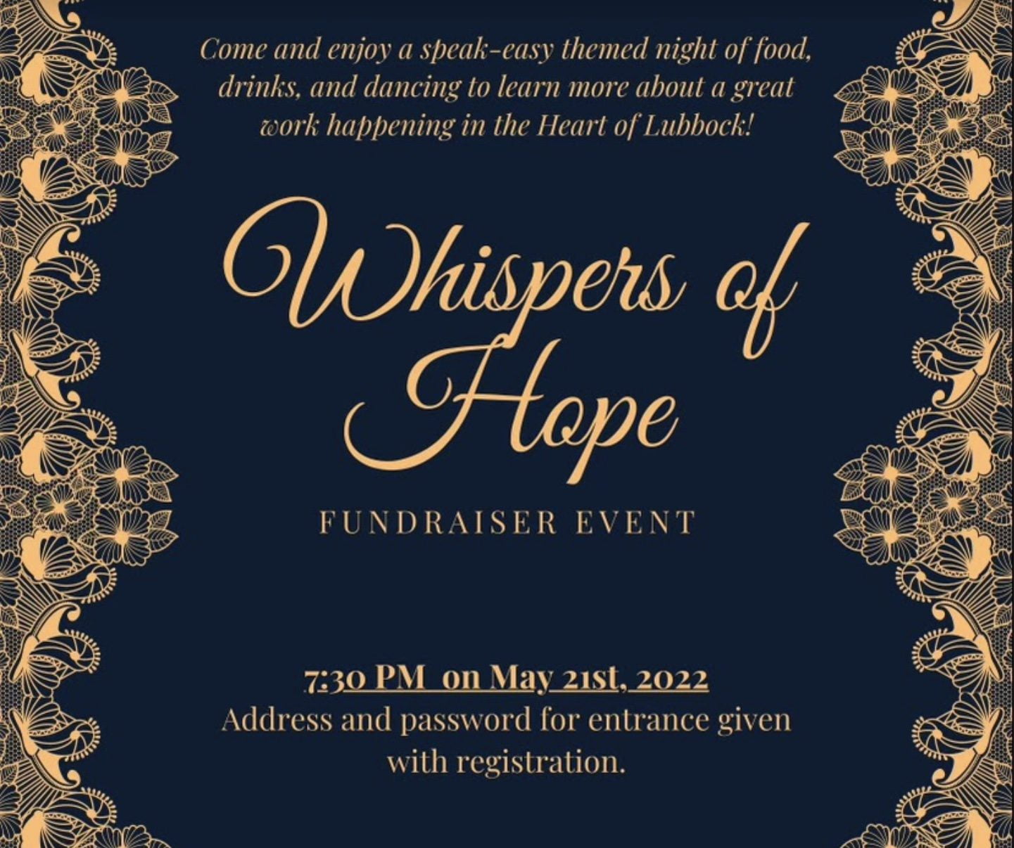 Whispers of Hope Lubbock Speakeasy Whispers of Hope Lubbock Speakeasy